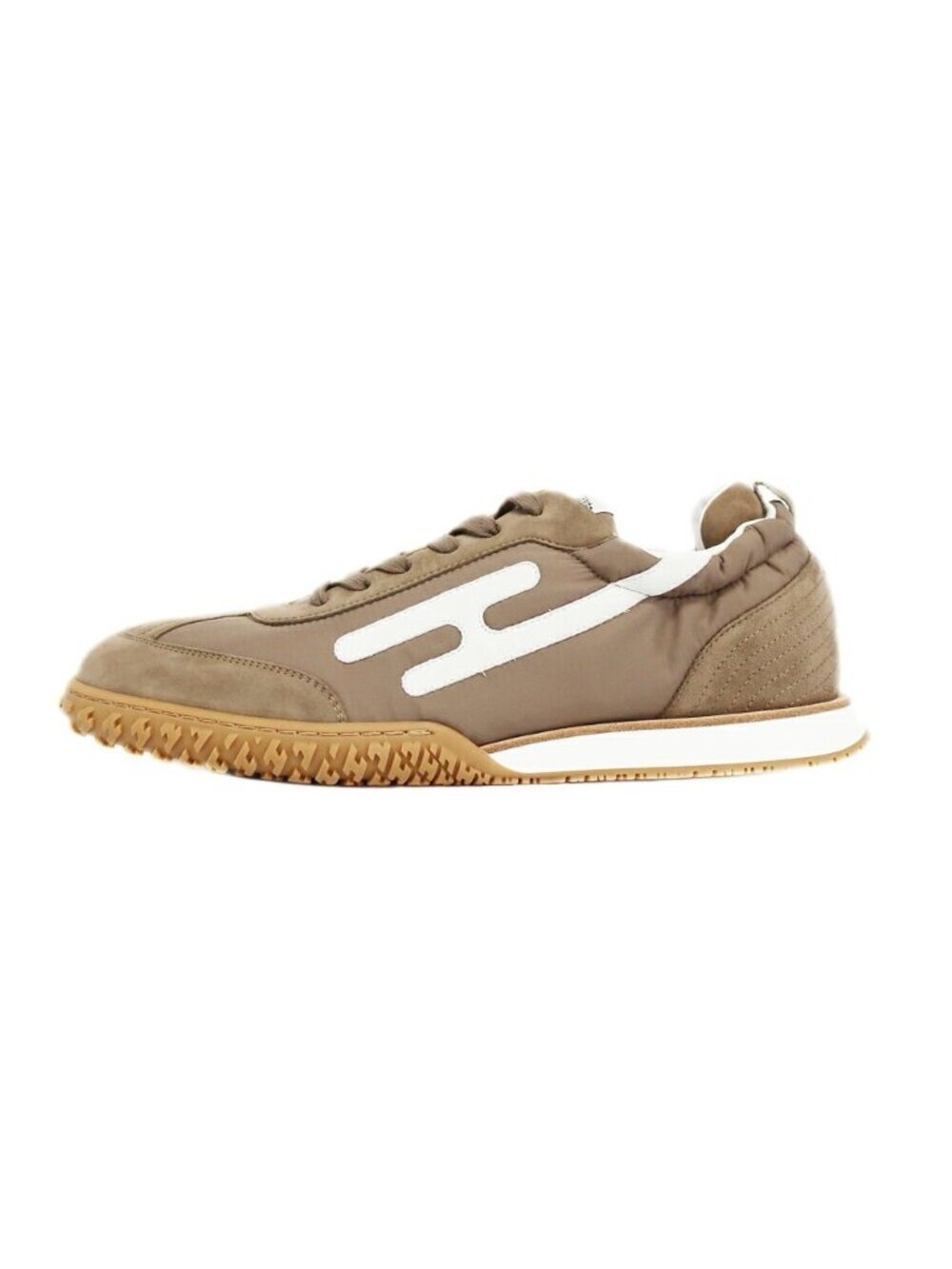 Hermes Tian White Sneakers Jet Etoupe Parachute Fabric Shoes